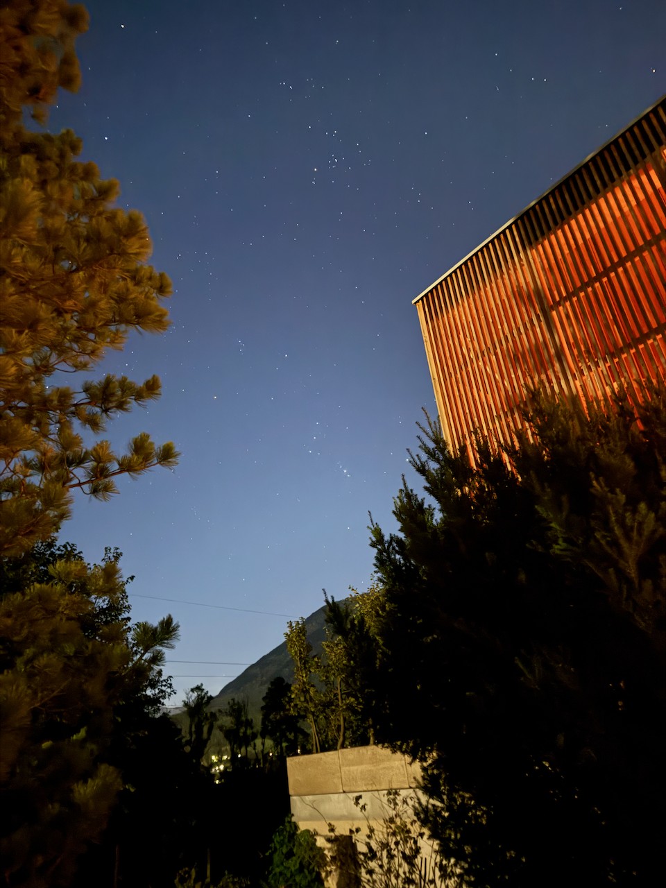 il nido bei Nacht mit Sternenhimmel